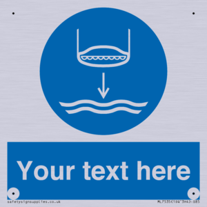 Custom Lower lifeboat to the water in launch sequence